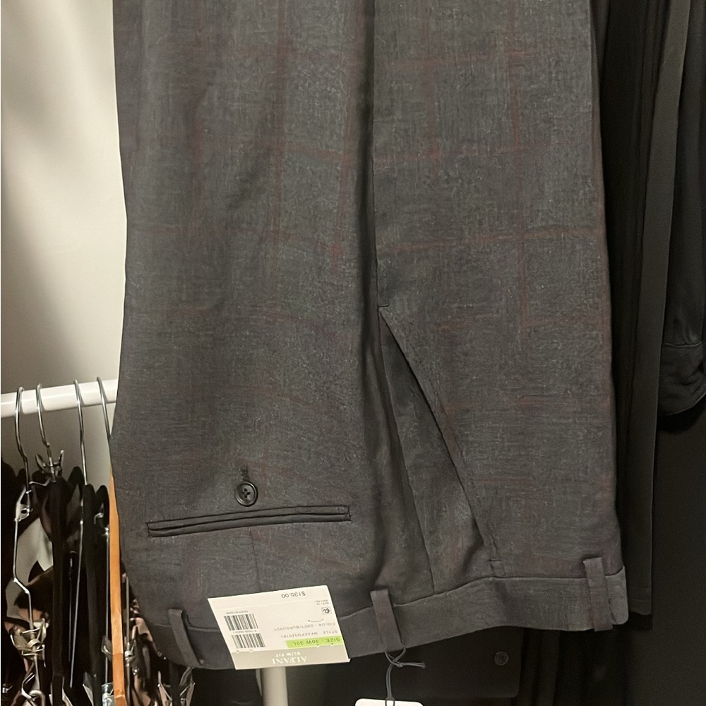 Gray Plaid Trousers